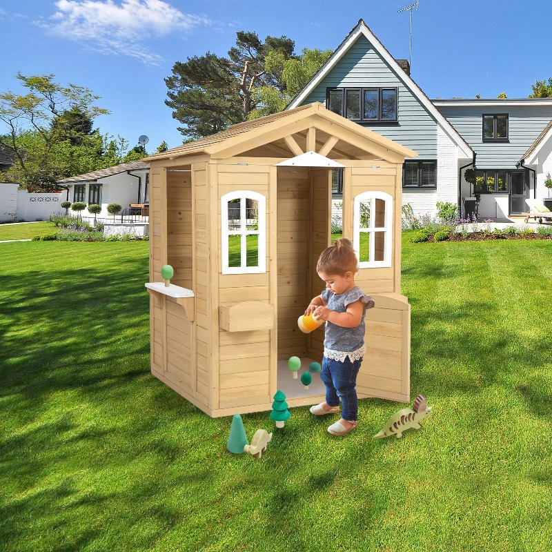 Modern Classic Solid Wood Play - Kids Outdoor Wooden Playhouse recensie en prijs