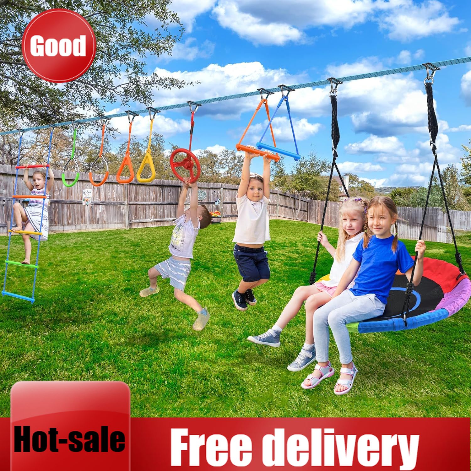 Activity priceHapfan 50 FT Nin - Kids Outdoor Ninja Set recensie en prijs