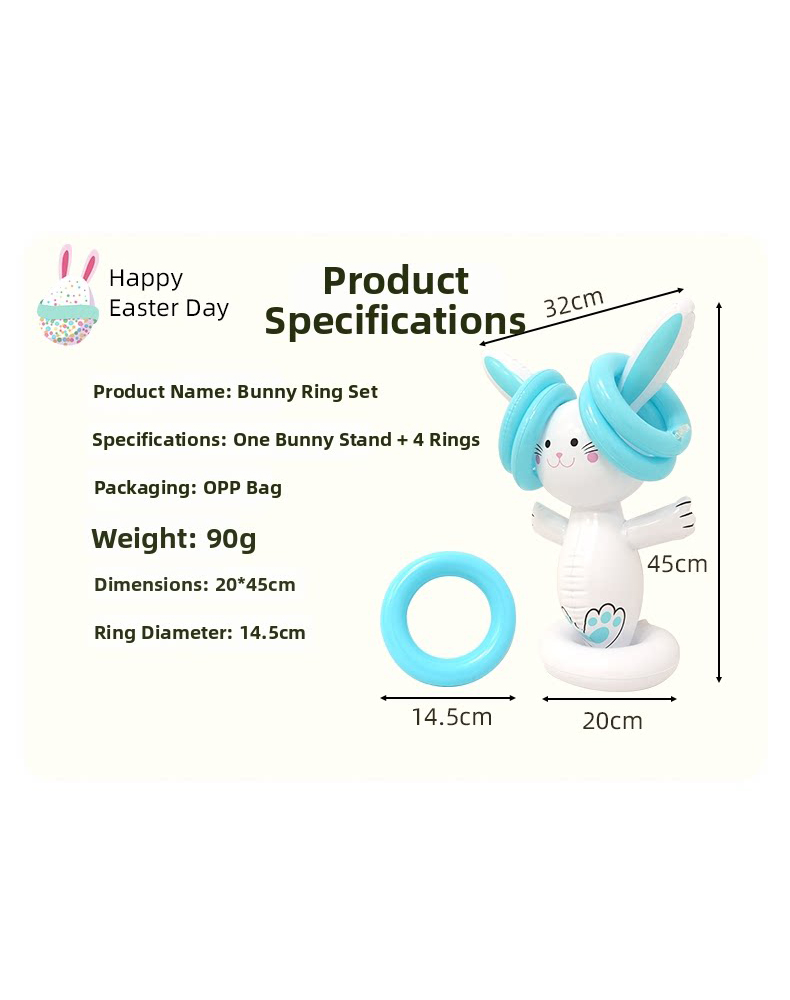 Easter Inflatable Bunny Ring T - Kids Outdoor Activity Toys recensie en prijs