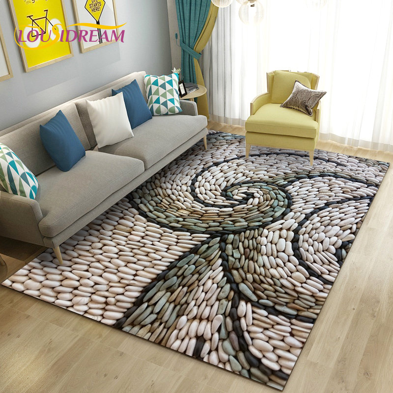 3D Colorful Cobblestone Stone  - Kids Outdoor Mat Waterproof recensie en prijs
