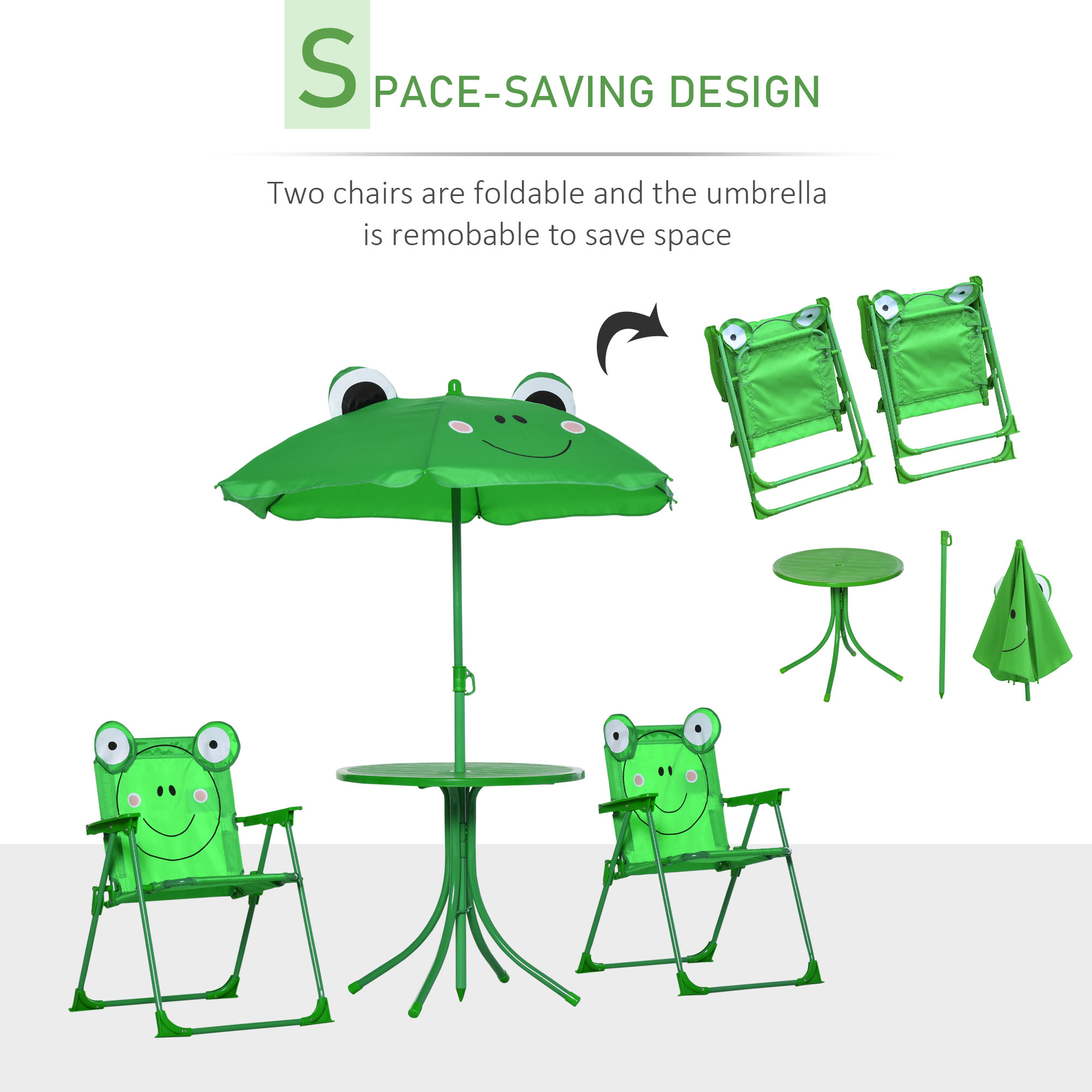 Fun Portable Kids Folding Tabl - Kids Outdoor Table And Chairs With Umbrella recensie en prijs