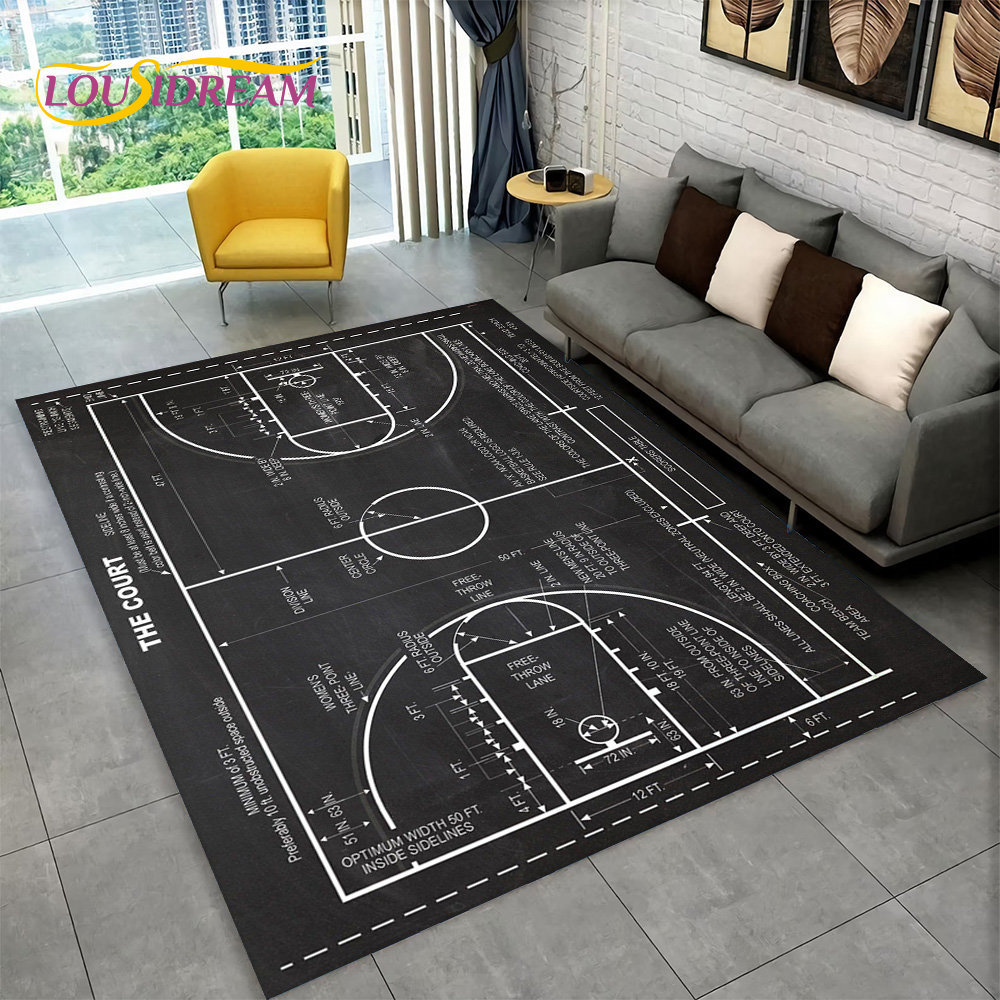 3D Basketball Cour Cartoon Are - Kids Outdoor Mat Waterproof recensie en prijs