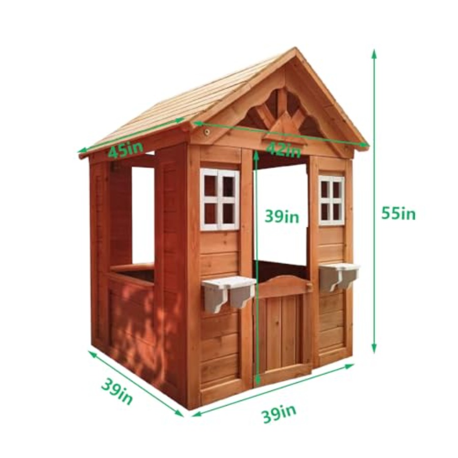 Outdoor kids playhouse for bac - Kids Outdoor Wooden Playhouse recensie en prijs