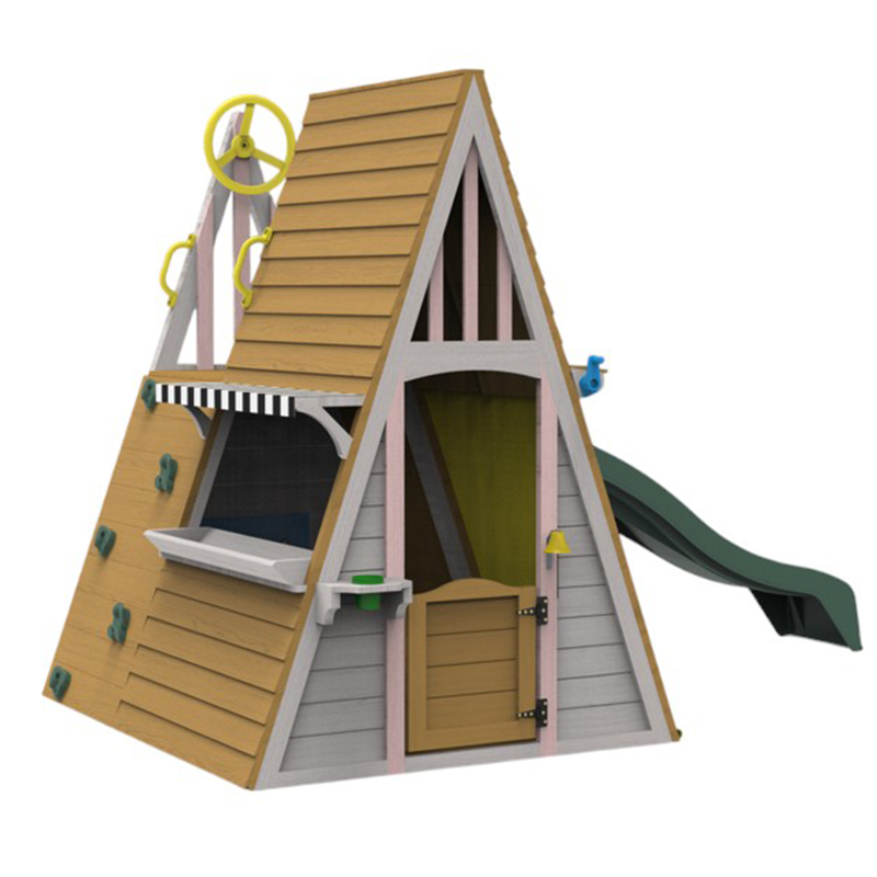 Kids Outdoor Playground Equipm - Kids Outdoor Wooden Playhouse recensie en prijs
