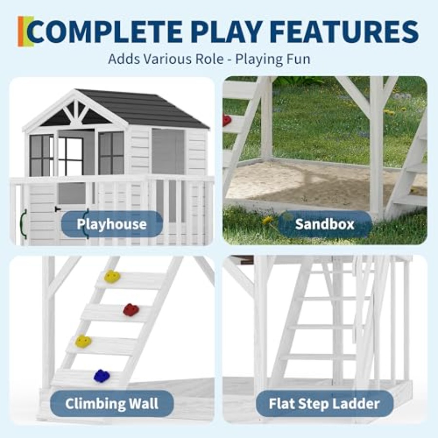 Outdoor wooden playhouse for k - Kids Outdoor Wooden Playhouse recensie en prijs