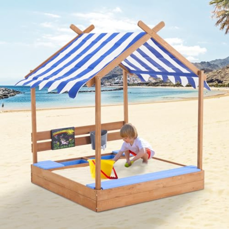 Backyard sandbox with roof for - Kids Outdoor Sink recensie en prijs