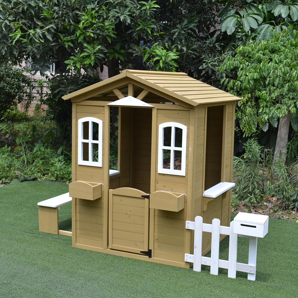 Cedar Wooden Playhouse Kids Ou - Kids Outdoor Wooden Playhouse recensie en prijs