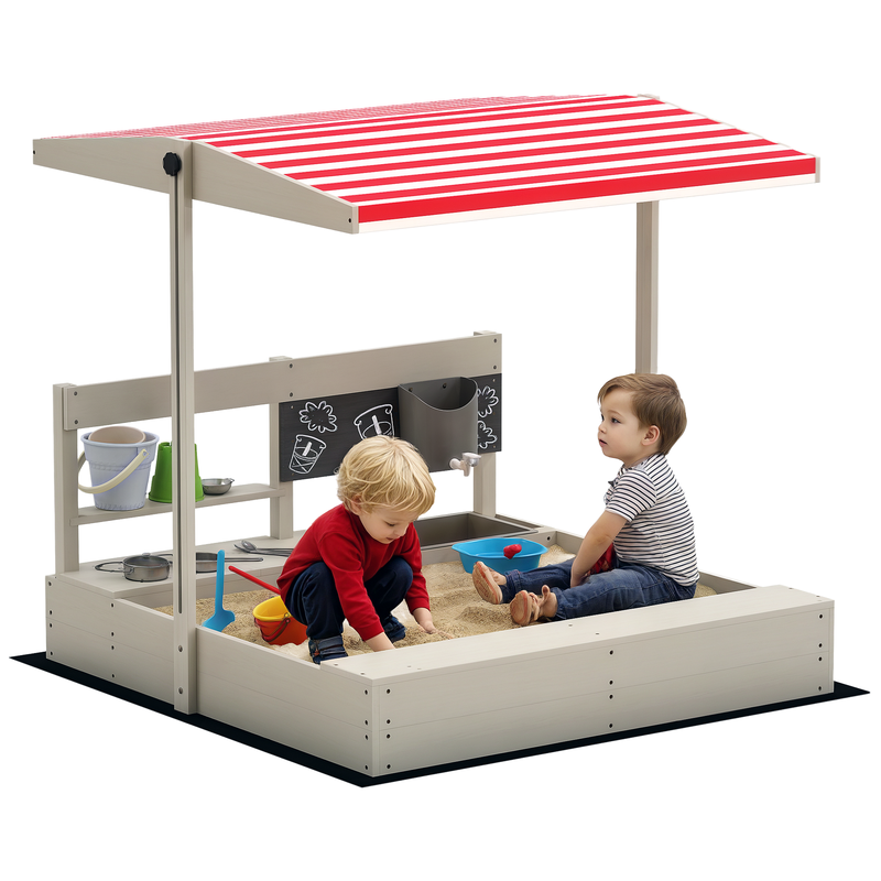 Outsunny Kids Sandbox with Hei - Kids Outdoor Kitchen recensie en prijs