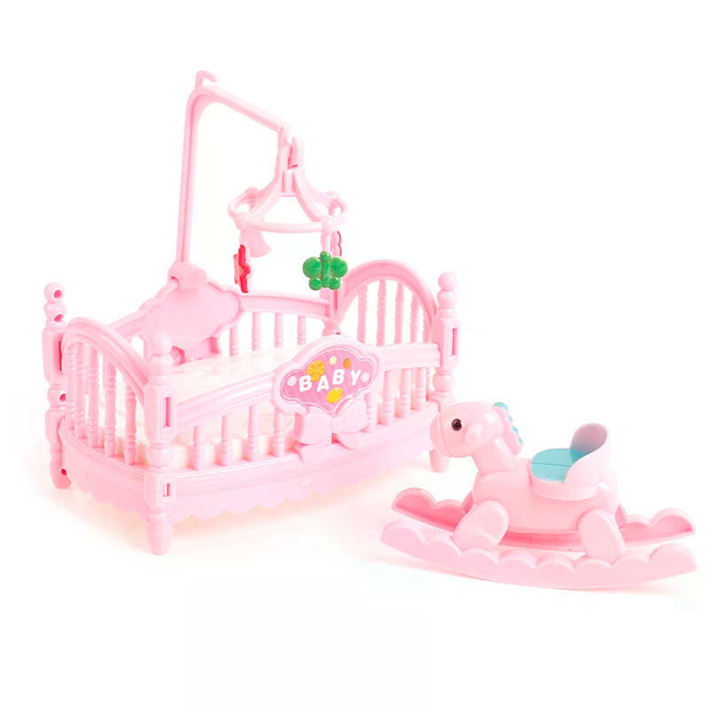 Miniature Crib Wooden Horse Se - Kids Outdoor Table And Chairs With Umbrella recensie en prijs