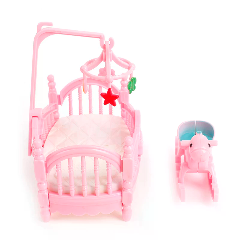 Miniature Crib Wooden Horse Se - Kids Outdoor Table And Chairs With Umbrella recensie en prijs