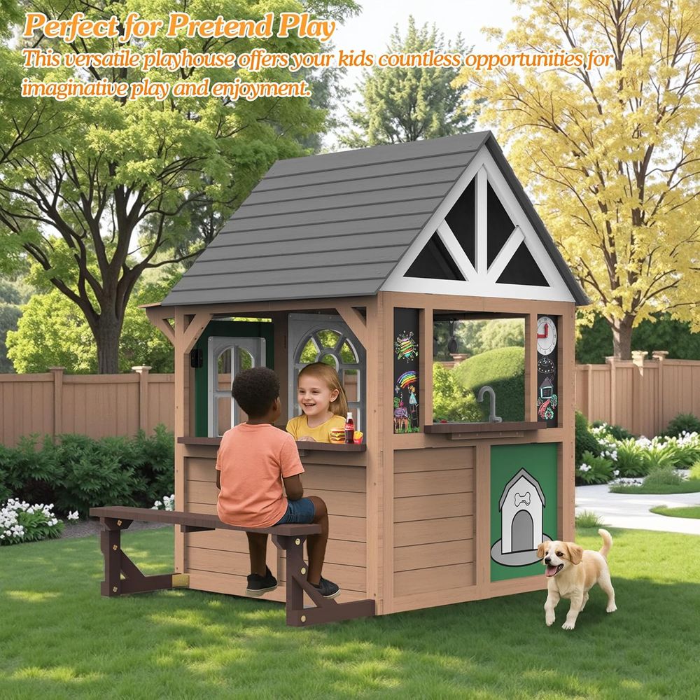 Seizeen Outdoor Play House or  - Kids Outdoor Wooden Playhouse recensie en prijs