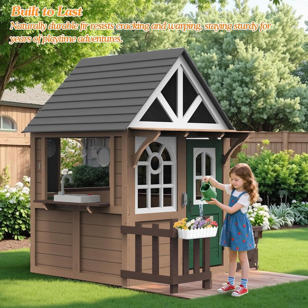 Seizeen Outdoor Play House or  - Kids Outdoor Wooden Playhouse recensie en prijs
