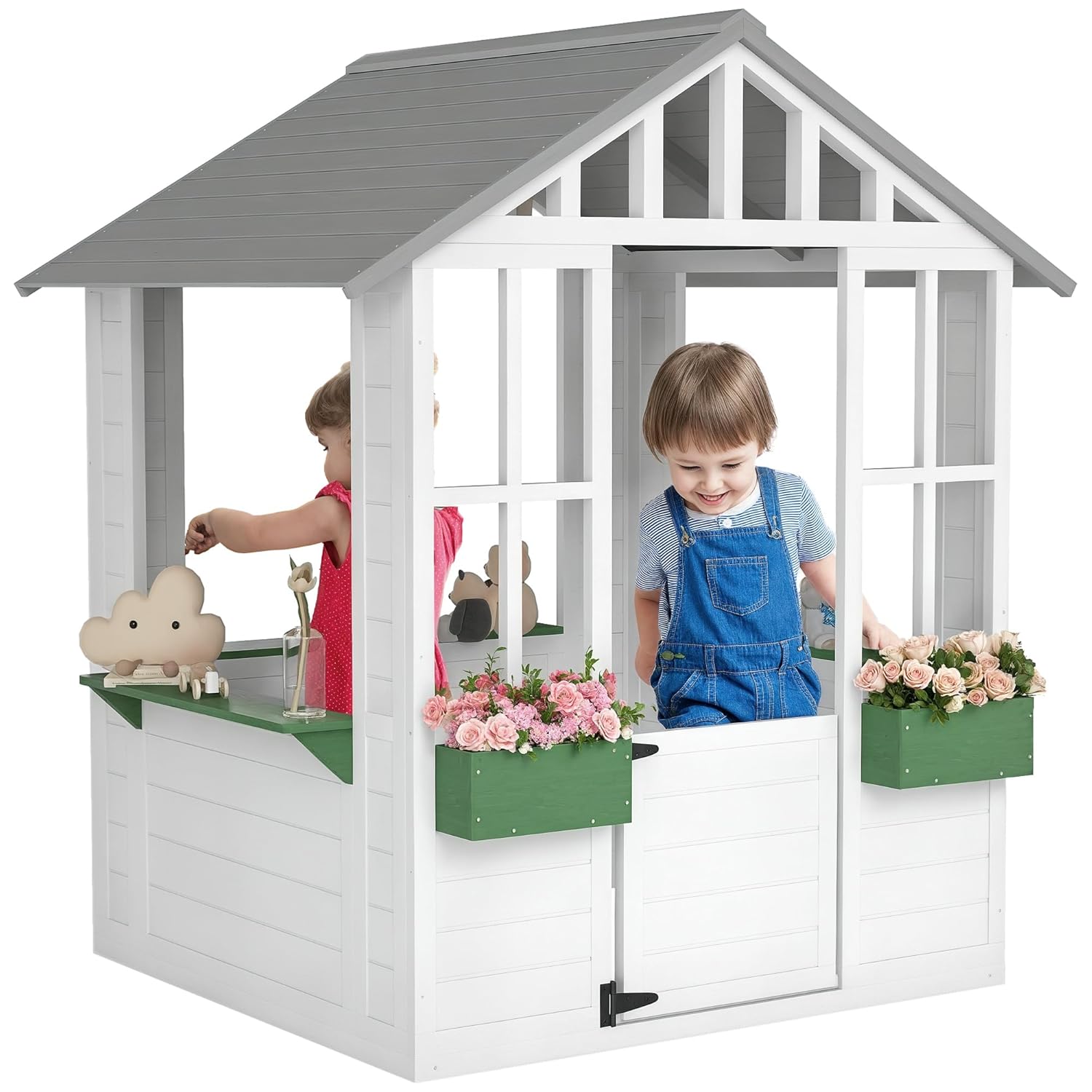 Wooden Outdoor Kids Playhouse  - Kids Outdoor Wooden Playhouse recensie en prijs