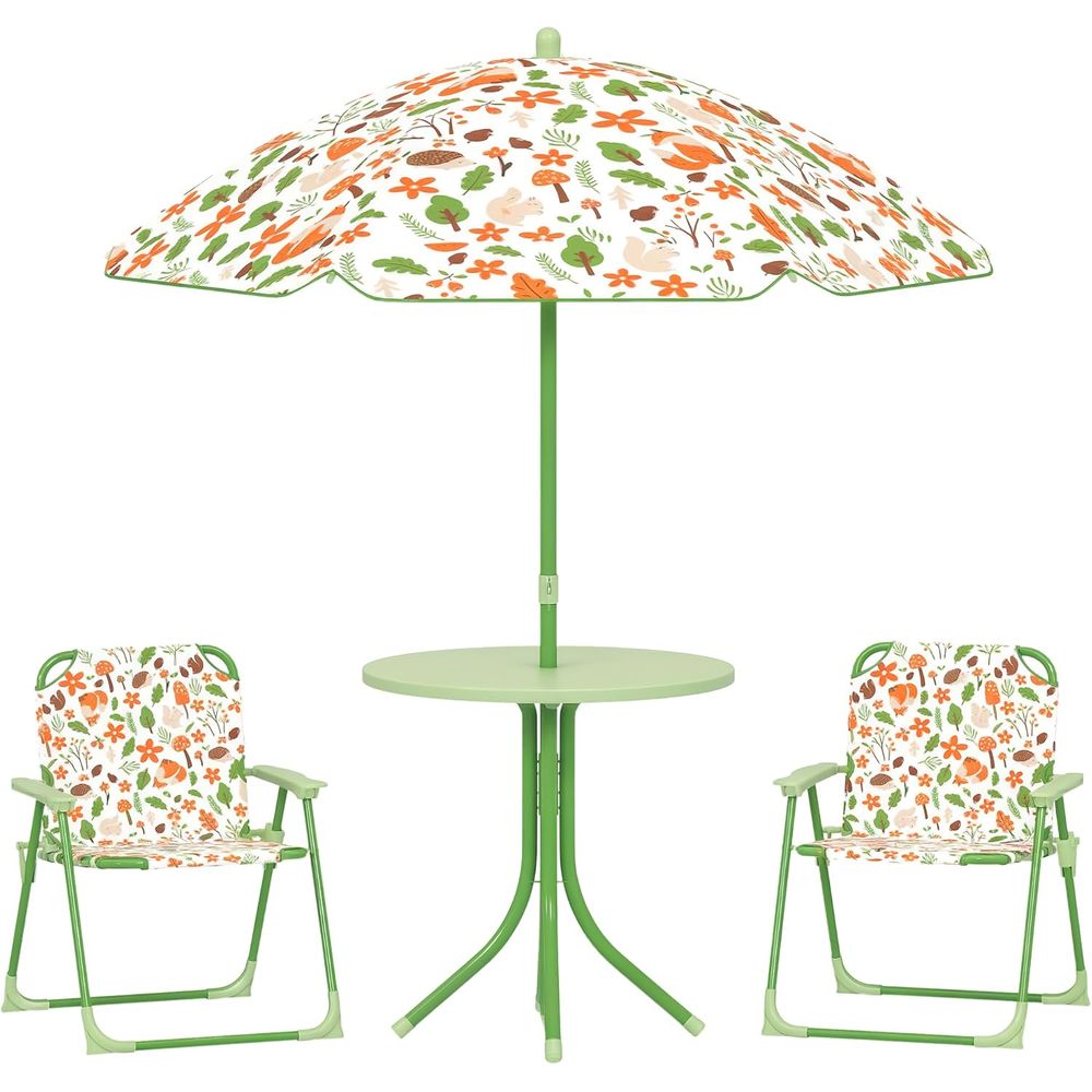Green Outdoor Kids Picnic Tabl - Kids Outdoor Table And Chairs With Umbrella recensie en prijs