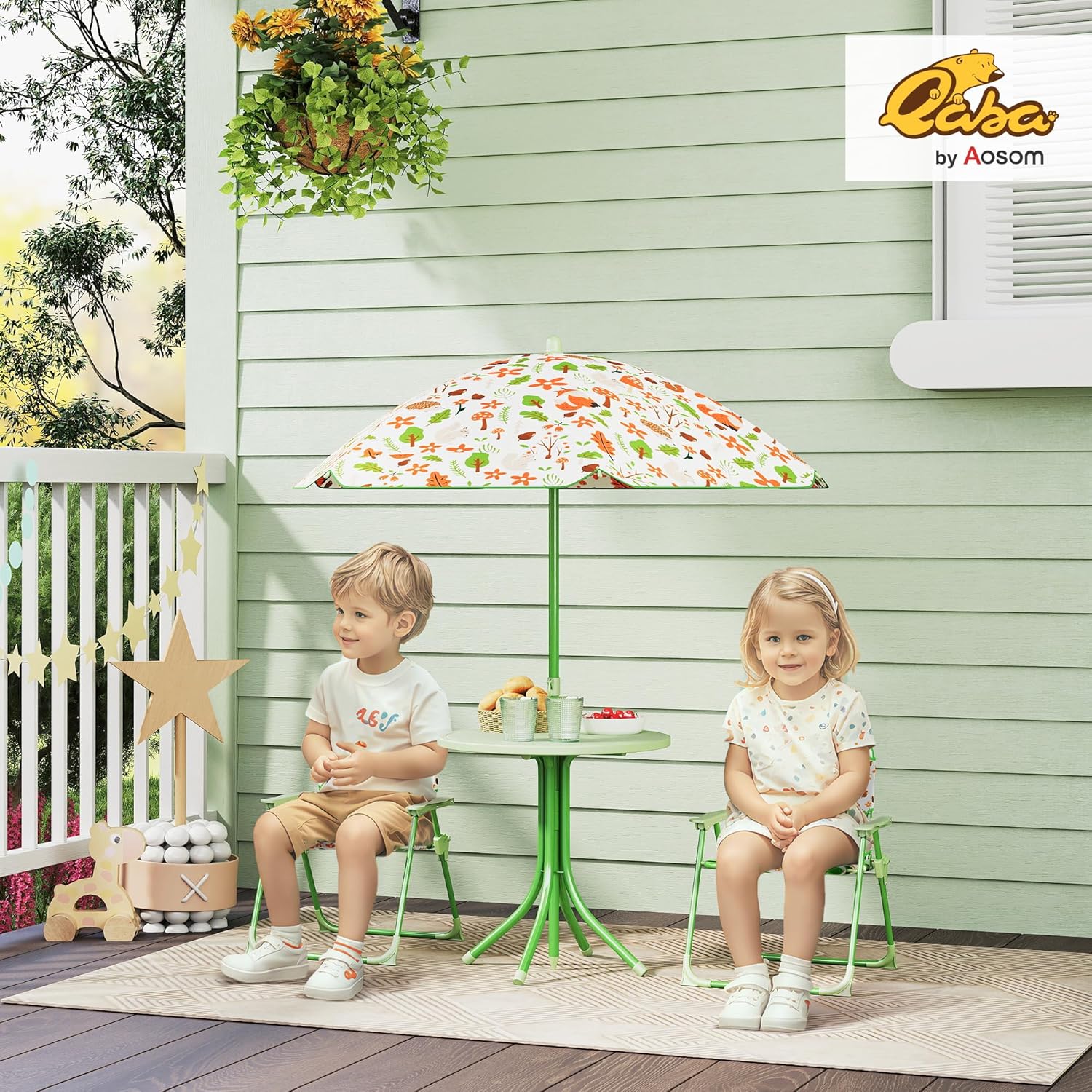 Kids Picnic Table and Chair Se - Kids Outdoor Table And Chairs With Umbrella recensie en prijs